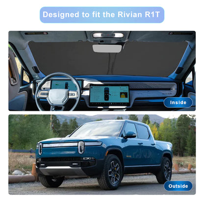 Front Windshield Window Shade for Rivian R1T & R1S