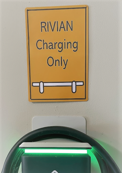Rivian Charging Only Aluminum Sign